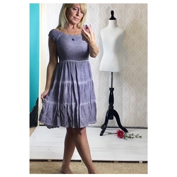 entro Dresses & Skirts - *CLEARANCE* Dusty Grey Mineral Washed Dress